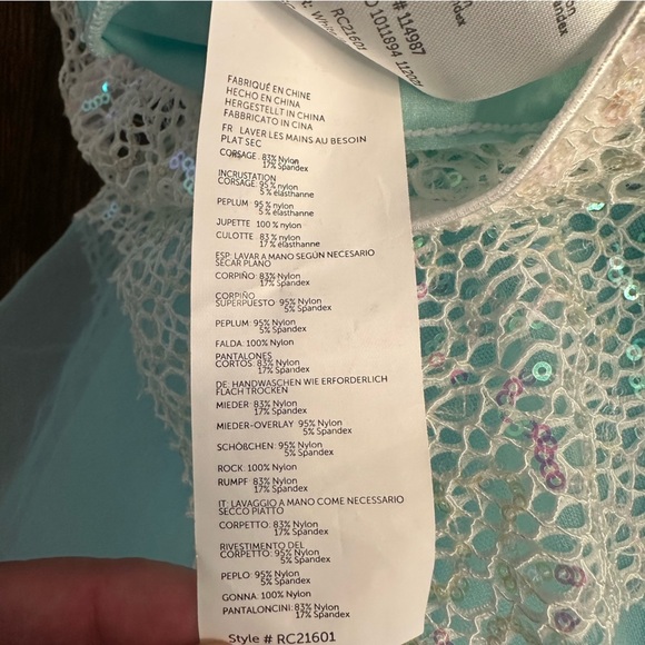 Revolution Dance Costume Small child RC21601 Blue White Tutu Tap Ballet Jazz - Picture 11 of 11